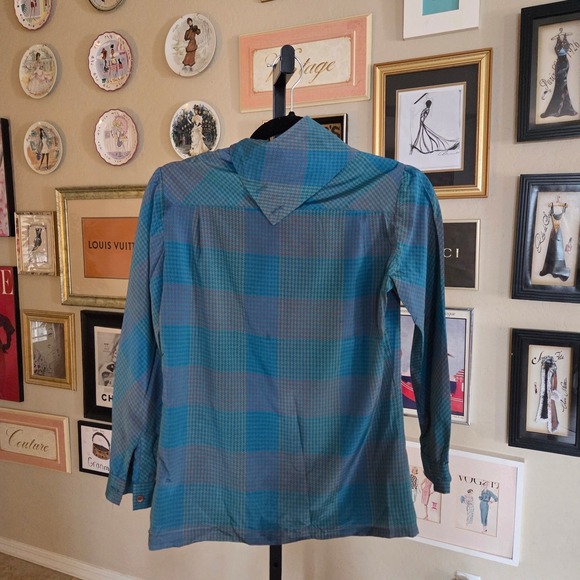 Bethany Vintage 70's Multicolor Silk Turtleneck Button Shoulder Blouse‎ Women's - Picture 5 of 6